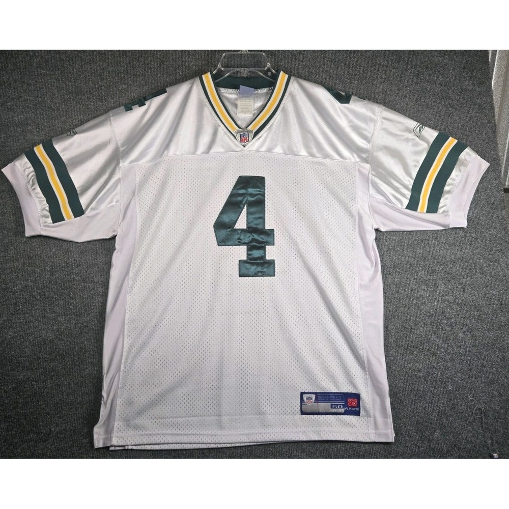 Brett Favre Green Bay Packers #4 Authentic Reebok NFL Jersey Size 50 White